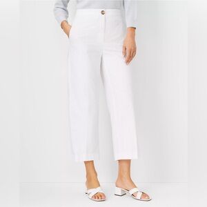 Eyelet Wide Leg Crop Pant